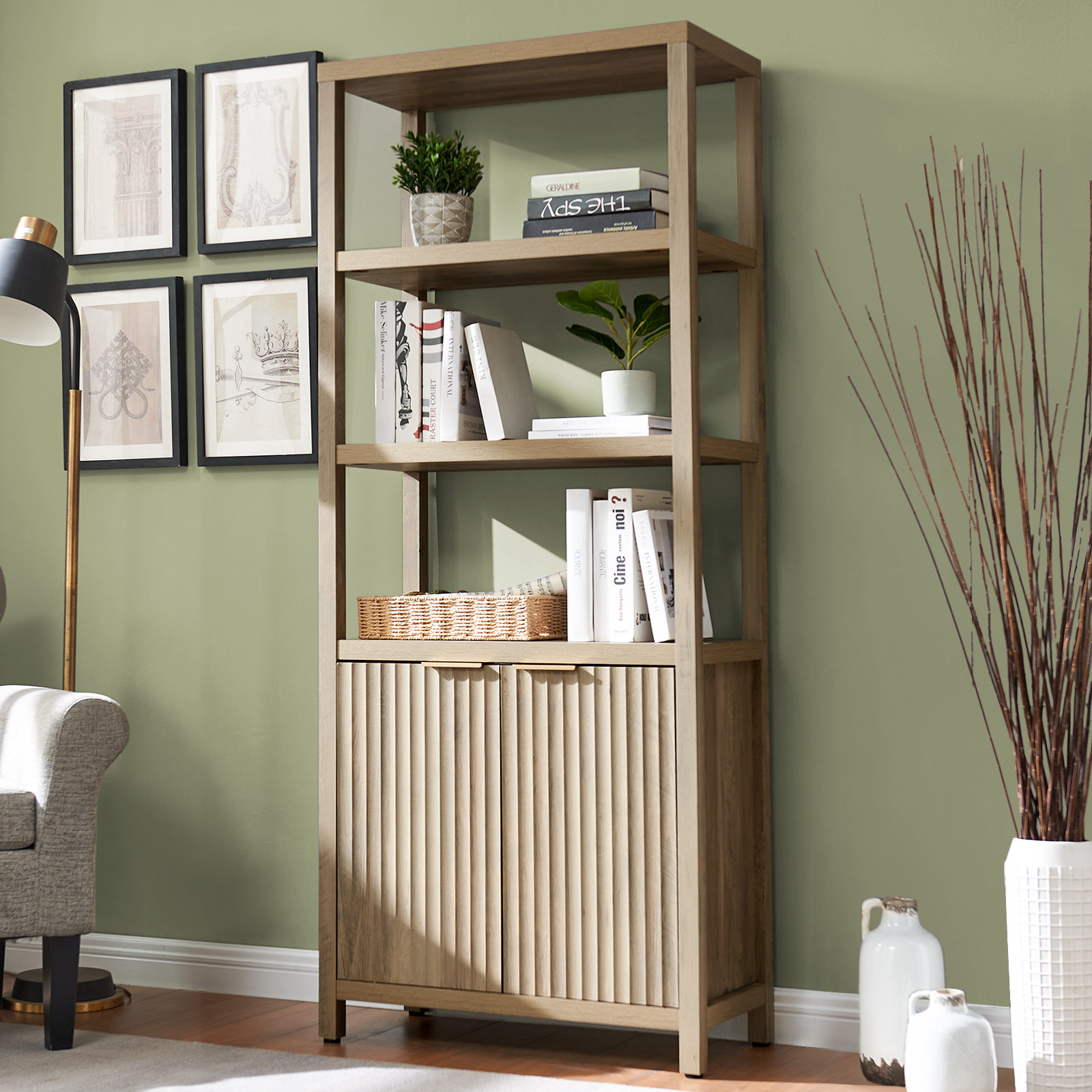 Latitude Run® Nicolee 71'' H Storage Bookcase & Reviews | Wayfair